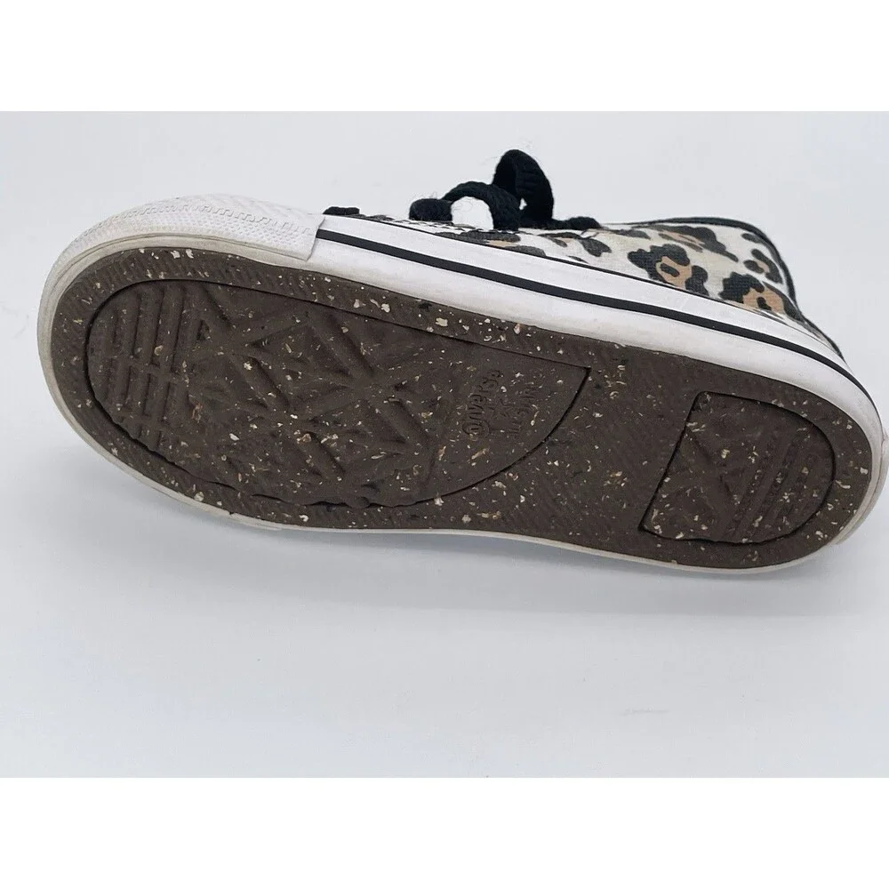 Converse Chuck Taylor Hi Leopard Print Little Kids Size 7 Shoes - Picture 5 of 7